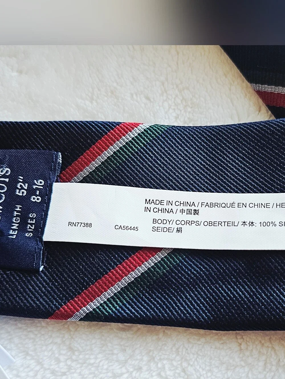 J Crew Kids' Silk Tie in Multi- Stripes